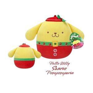 Sanrio Pompompurin Squishmallow - Yellow and Red